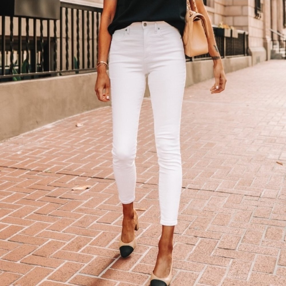 Everlane Bone High Rise Skinny Jeans NWT